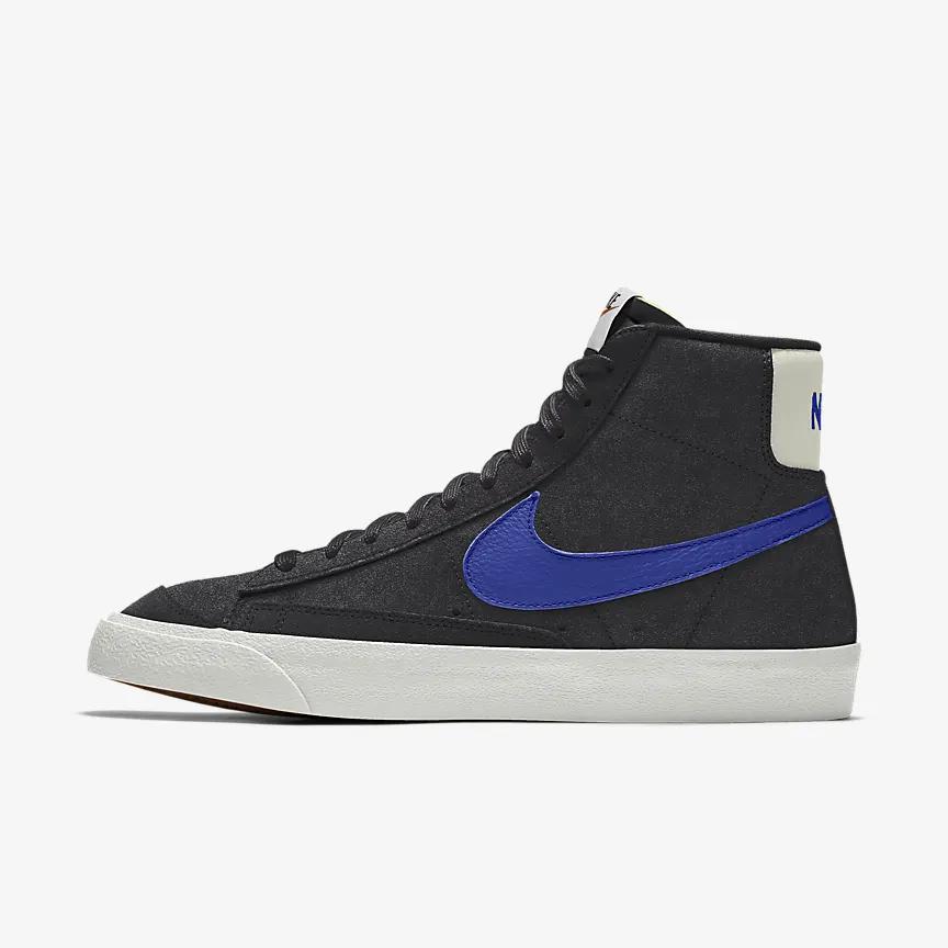 Giày Nike Blazer Mid '77 By You Nam Đen Xanh